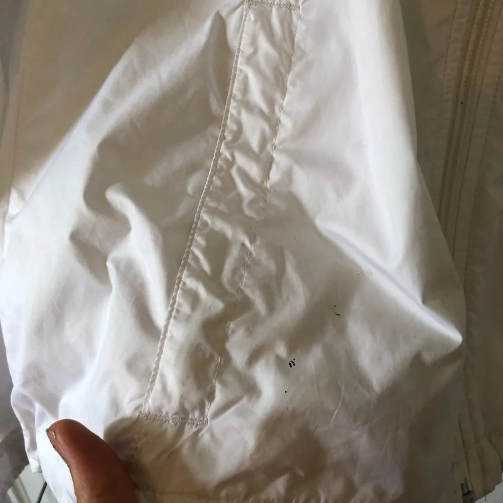 Columbia White Hooded Rain Jacket - Picture 2 of 3